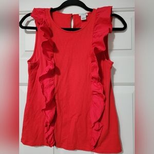 J Crew Ruffle Tank